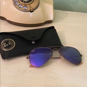 Purple RayBans that come with holder!